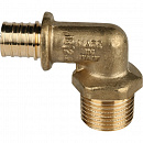 Угольник-переходник с наружной резьбой 25xR 3/4" для труб из сшитого полиэтилена аксиальный STOUT по цене 970 руб.